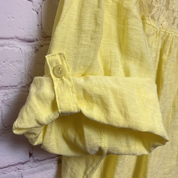 Free People Lace Combo Button Down Top - Picture 5 of 11